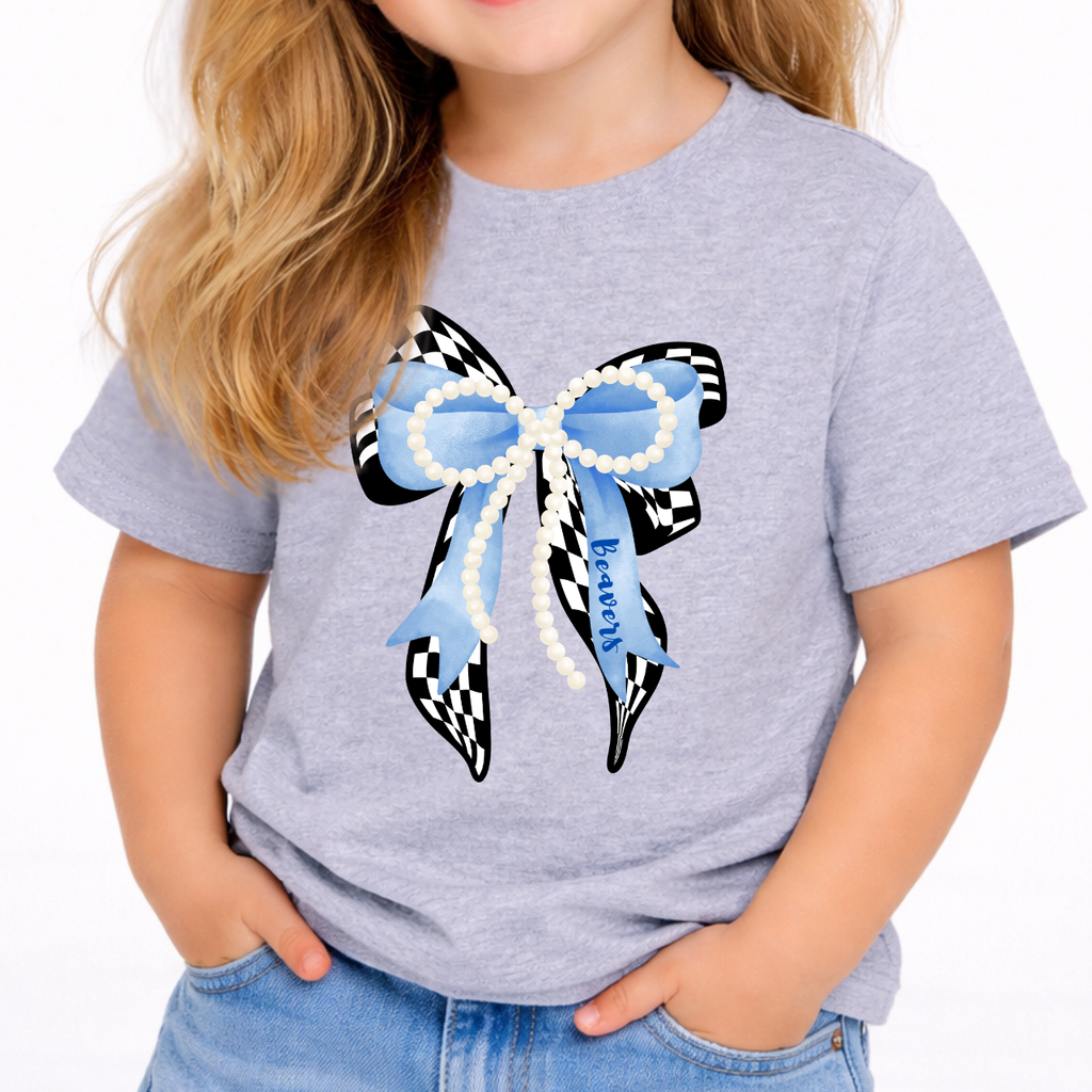 Beavers Pearl Bow Toddler Tee