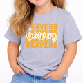 Beavers Repeat Script Toddler Tee
