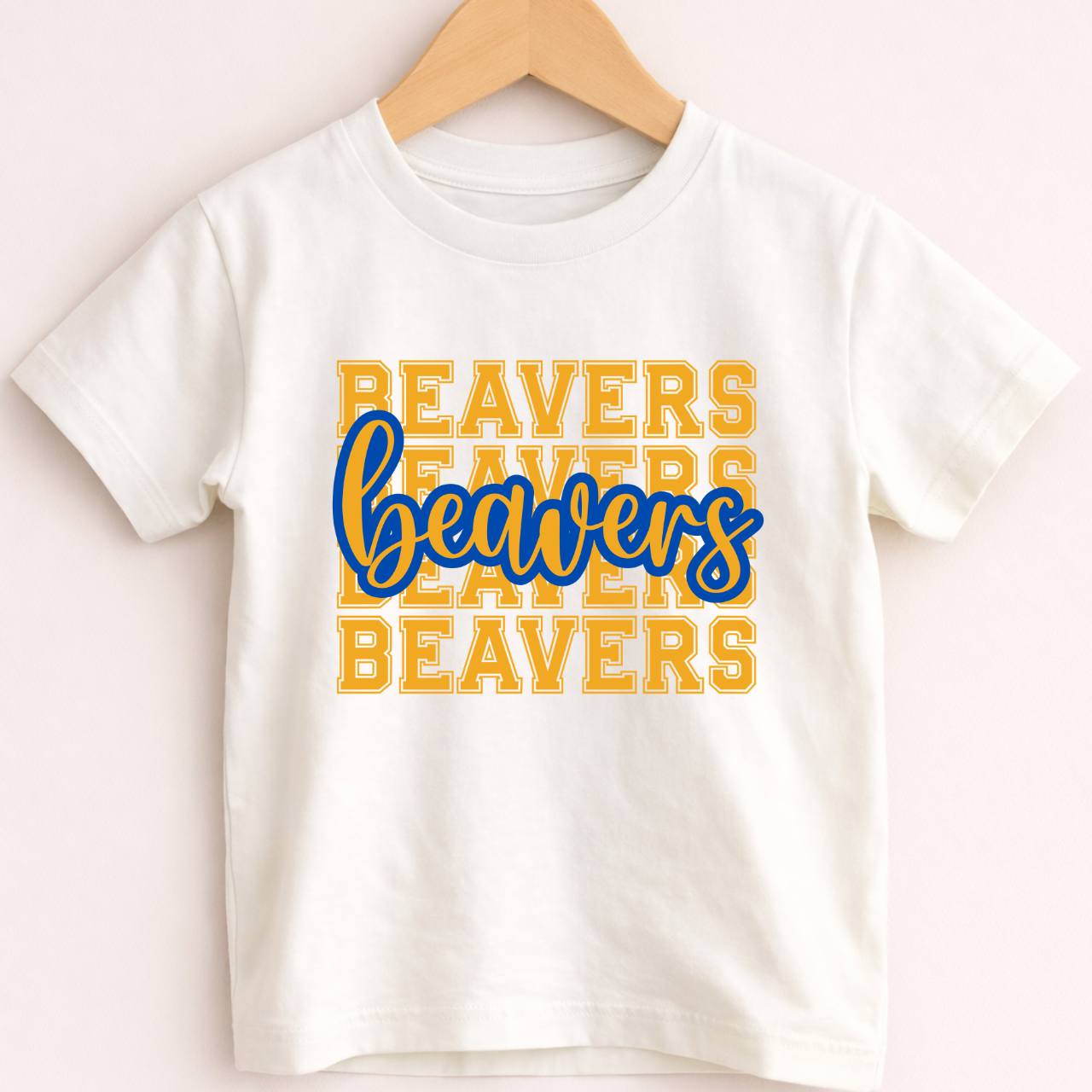 Toddler - Wilton Beavers Layered Script Toddler Tee