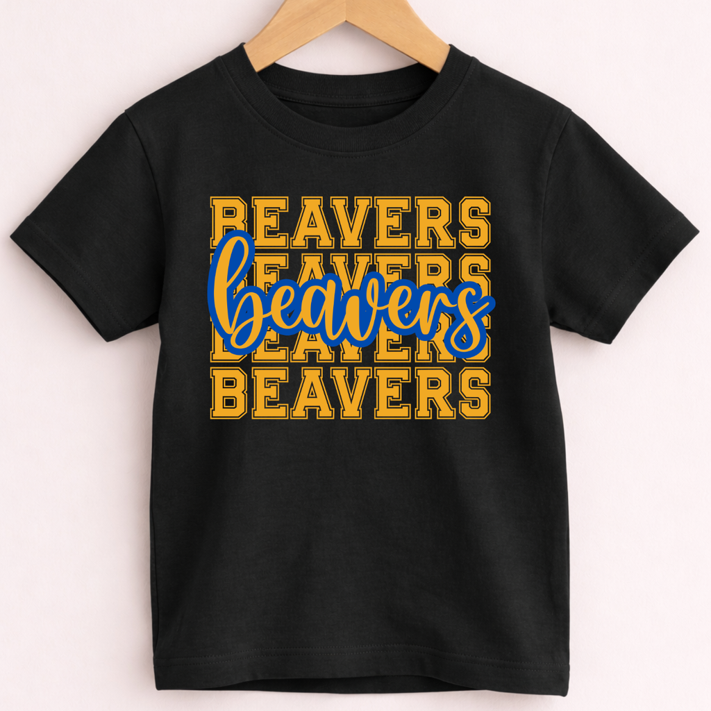 Toddler - Wilton Beavers Layered Script Toddler Tee