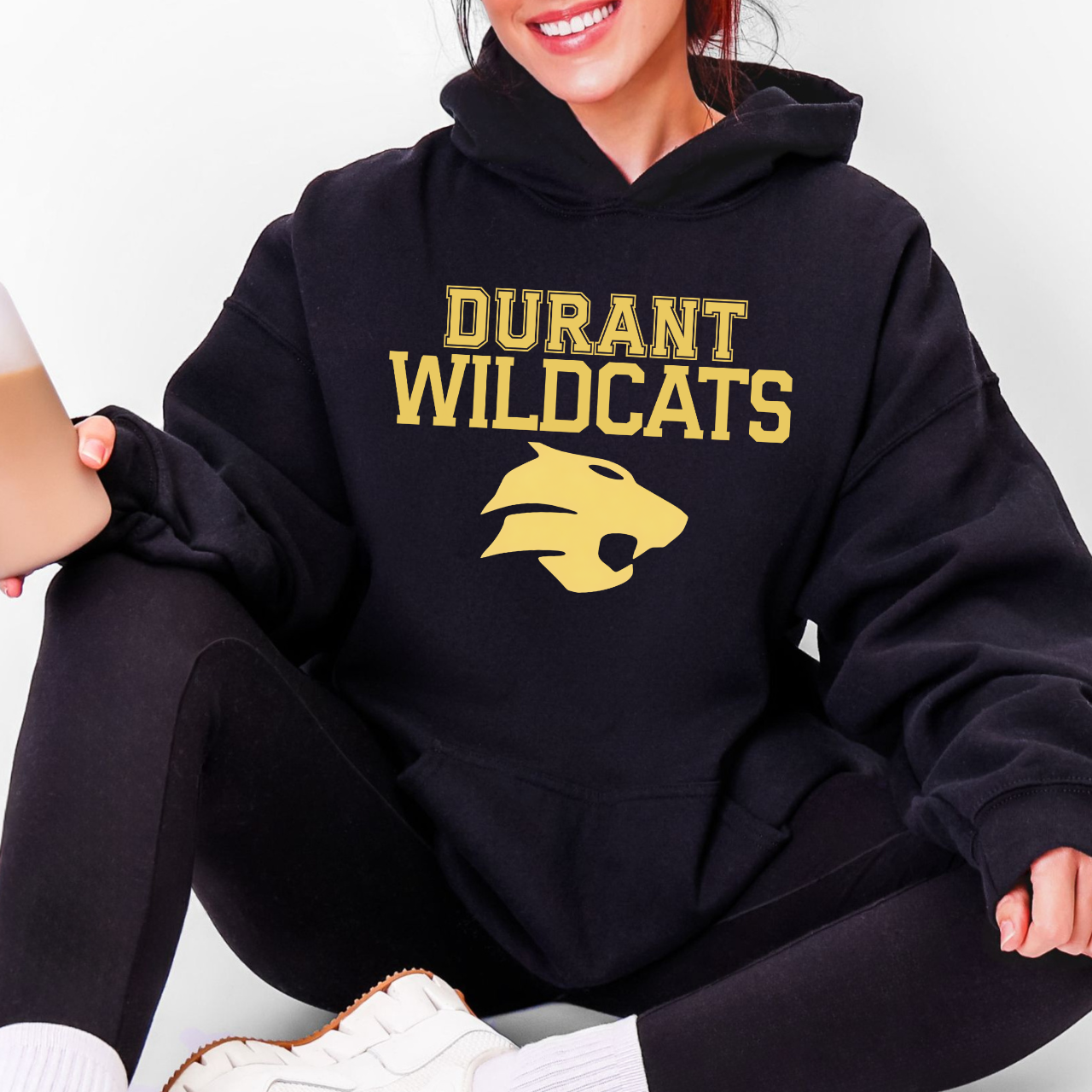 Durant Wildcats Classic Mascot Hoodie