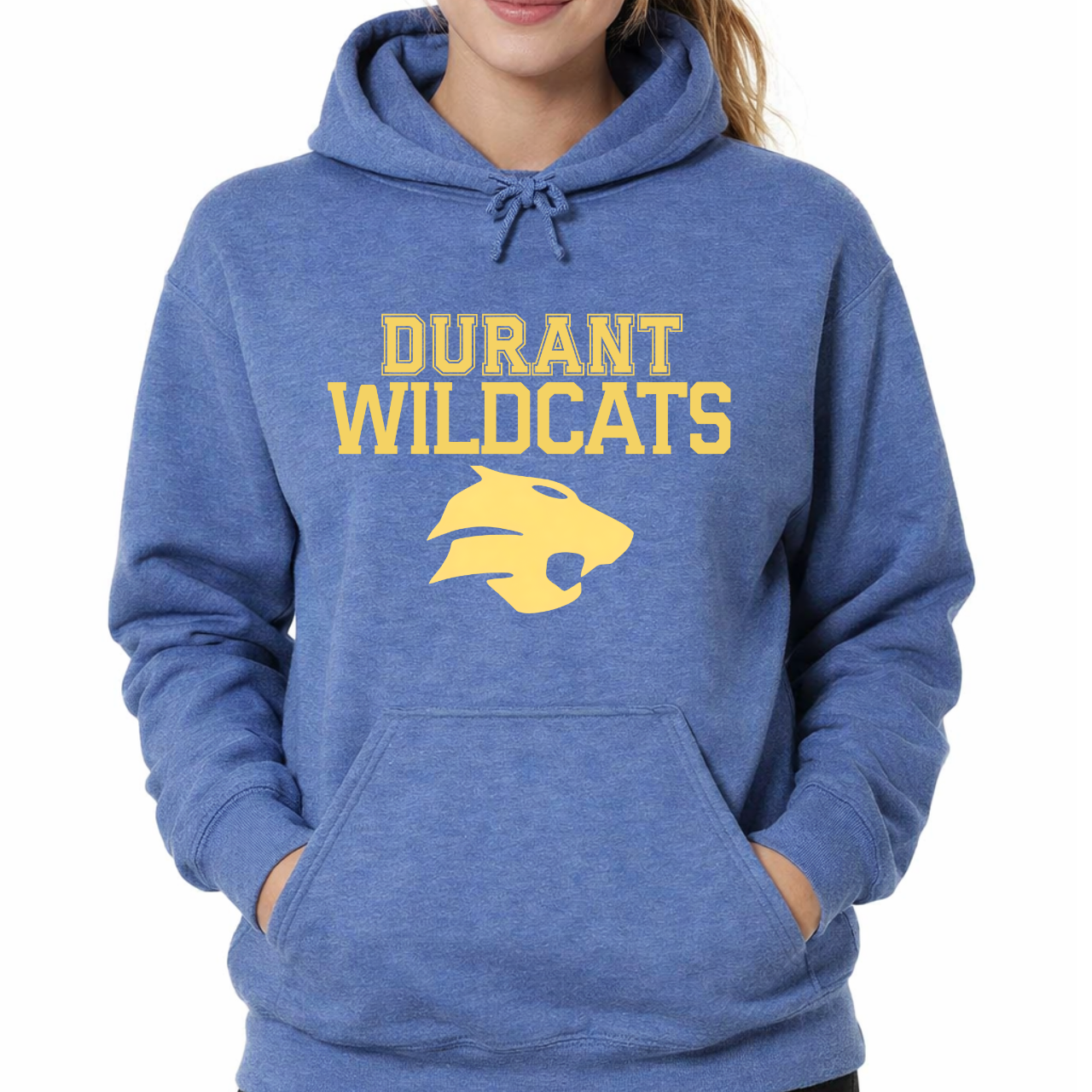 Durant Wildcats Classic Mascot Hoodie