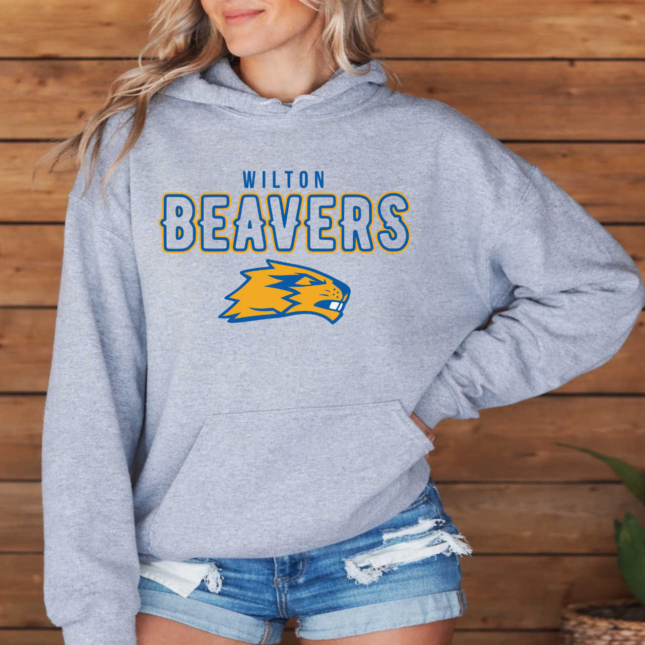Wilton Beavers Mascot Hoodie