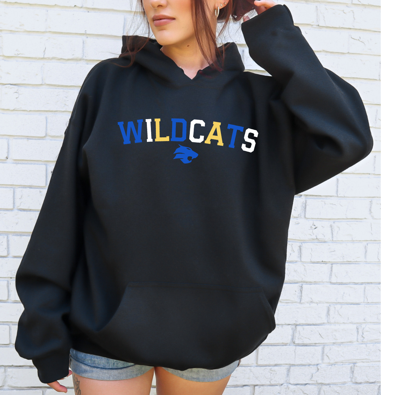 Durant Wildcats Color Block Hoodie