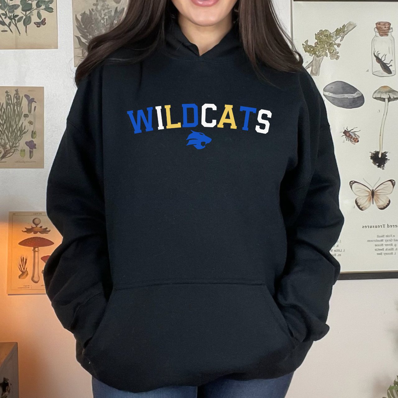 Durant Wildcats Color Block Hoodie