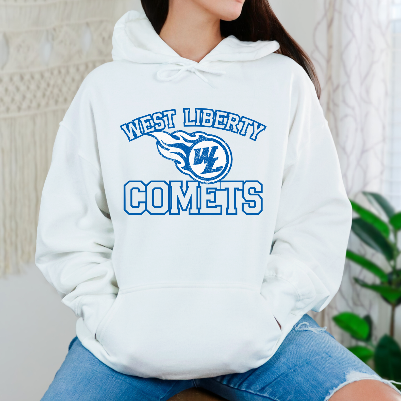 West Liberty Comets Vintage Mascot Hoodie