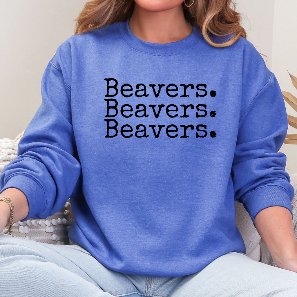 Beavers Triple Stacked Crewneck