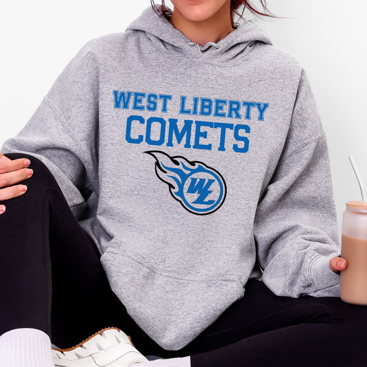 West Liberty Comets Mascot Logo Hoodie