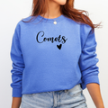 Comets Heart Script Crewneck