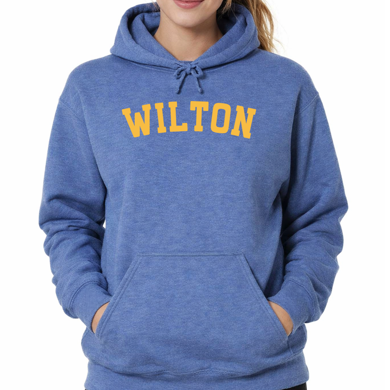 “WILTON” Varsity Hoodie - Yellow Letters