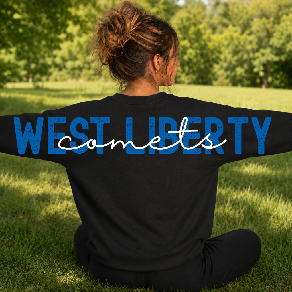 Custom Team Name Big Back Crewneck Sweatshirt with Front Chest Print