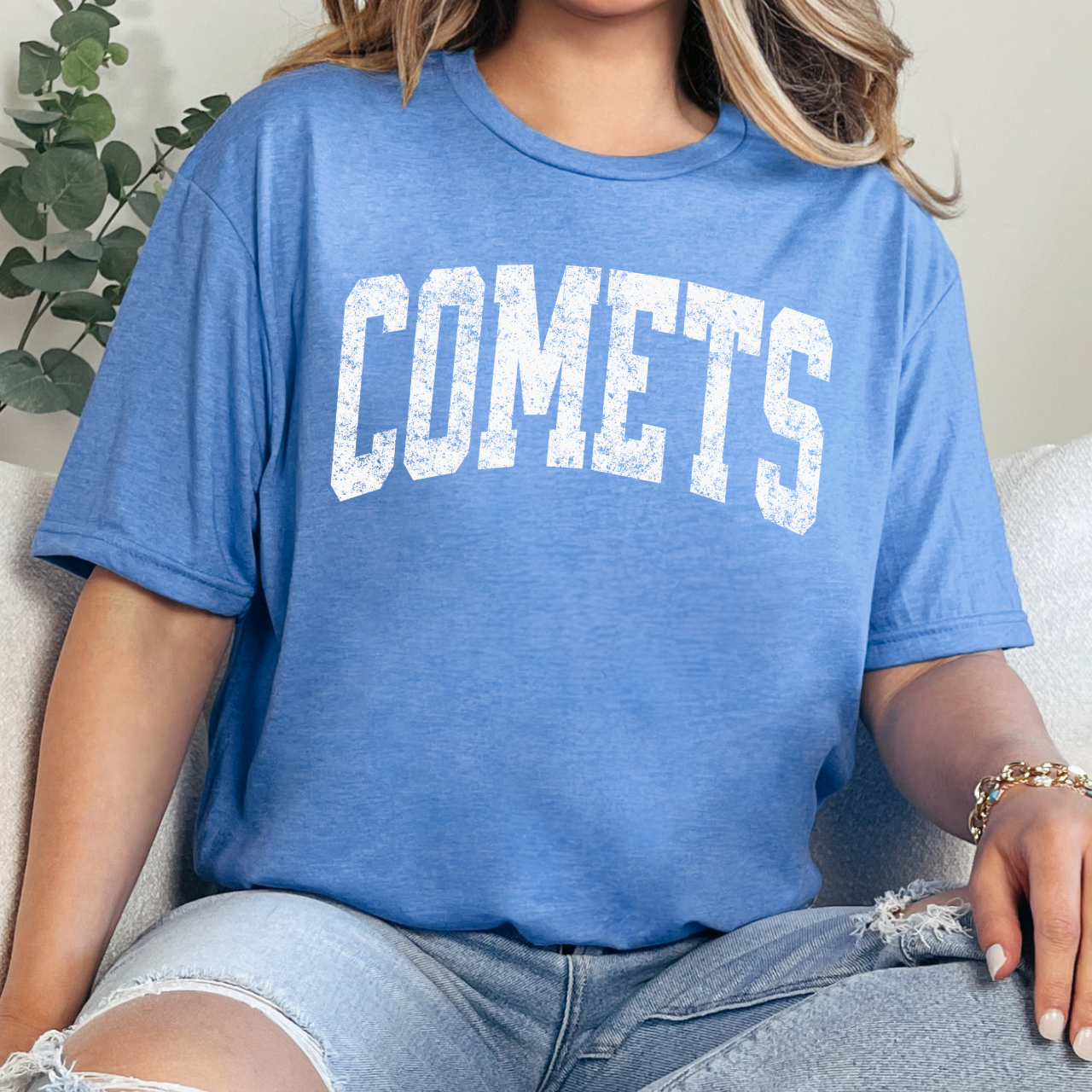 West Liberty Comets Distress Arch Tee