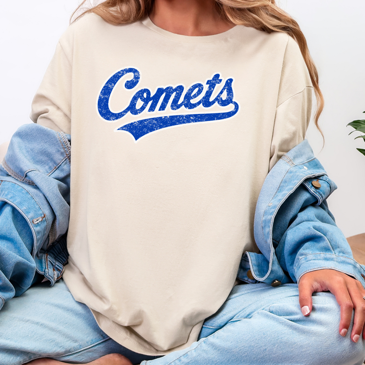 West Liberty Comets Distressed Retro Tee