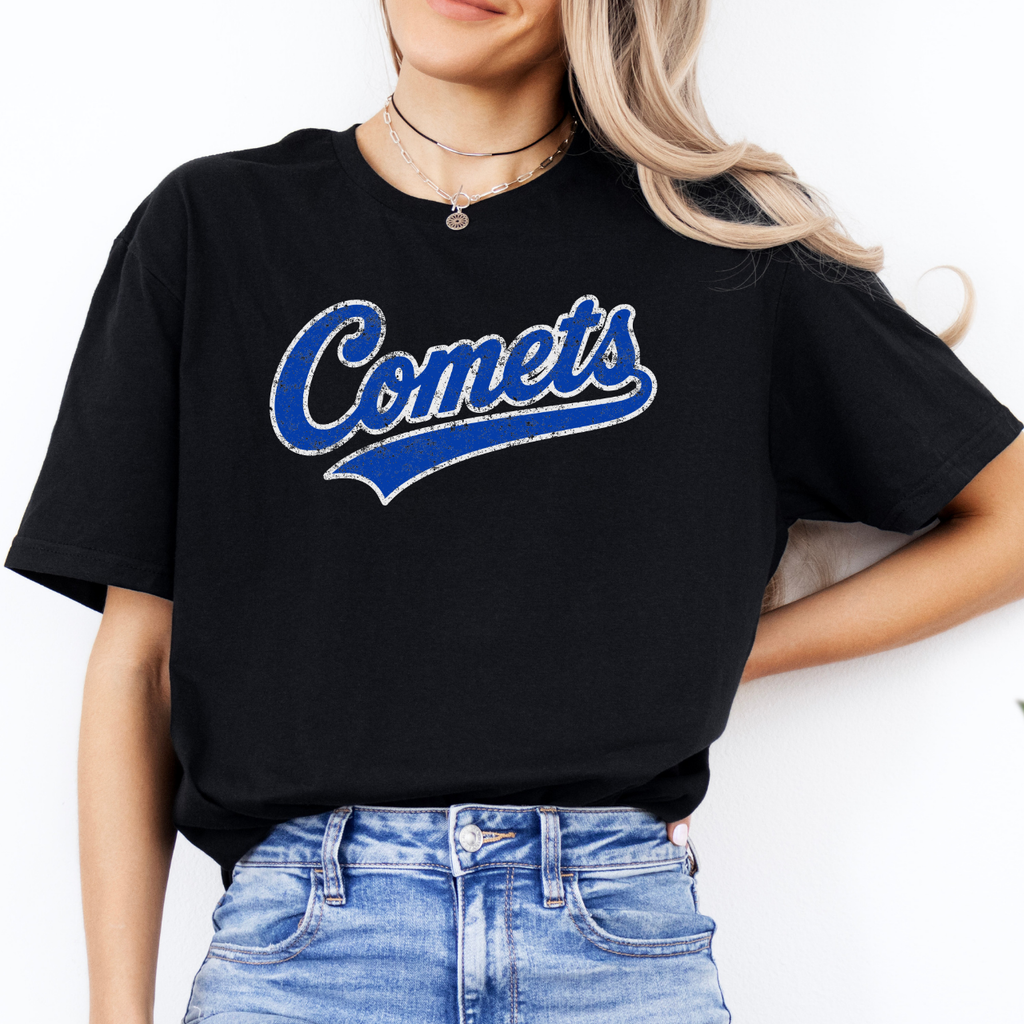 West Liberty Comets Distressed Retro Tee