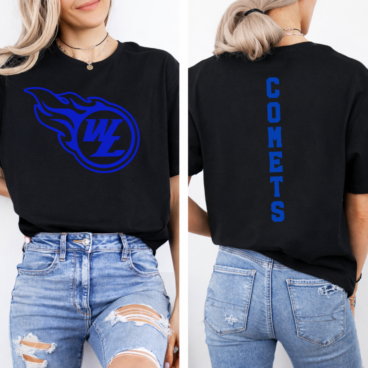 West Liberty Comets Mascot Front/Back Tee