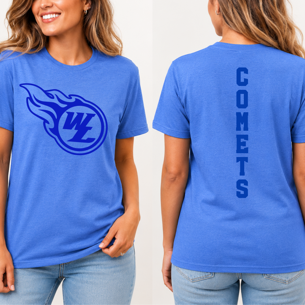 West Liberty Comets Mascot Front/Back Tee
