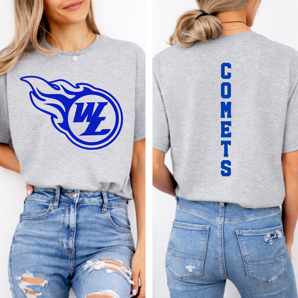 West Liberty Comets Mascot Front/Back Tee