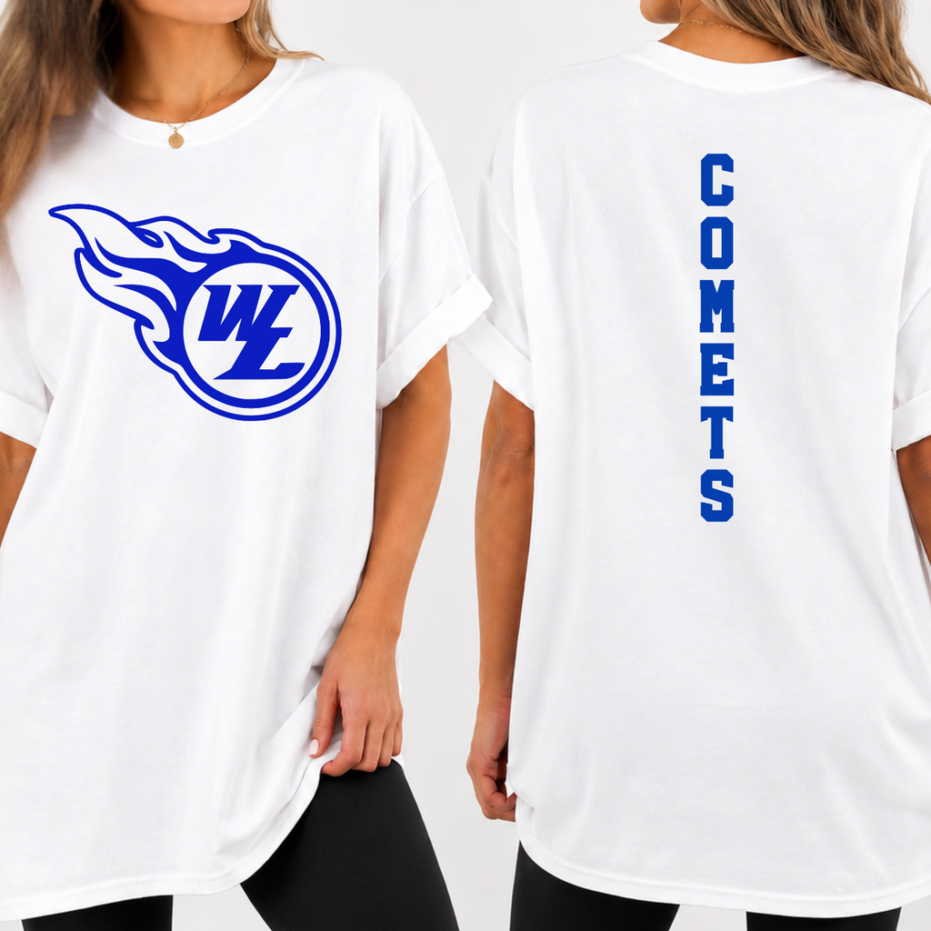 West Liberty Comets Mascot Front/Back Tee