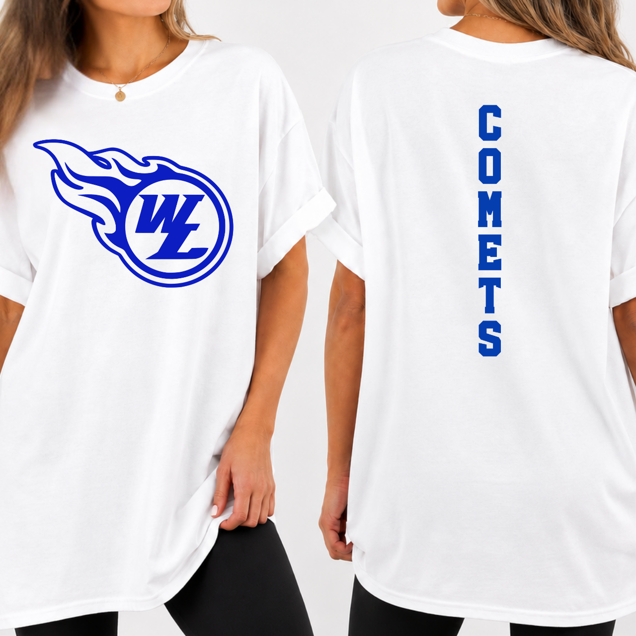 West Liberty Comets Mascot Front/Back Tee