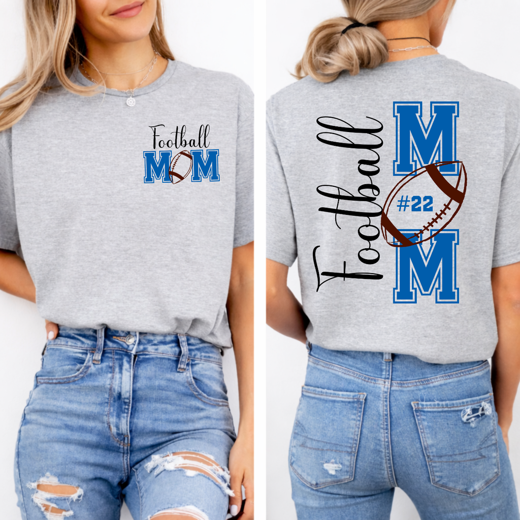 West Liberty Comets Personalized Football Mom Tee