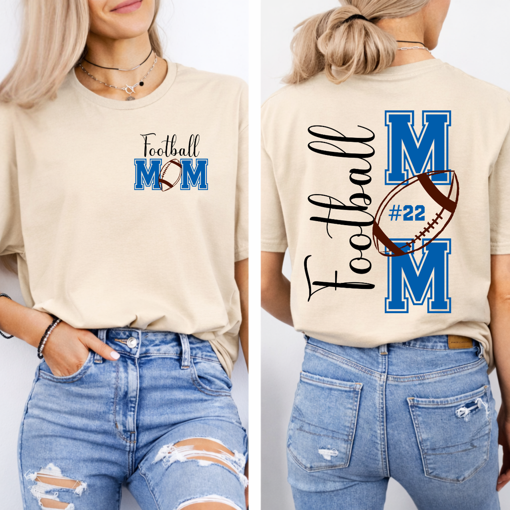 West Liberty Comets Personalized Football Mom Tee