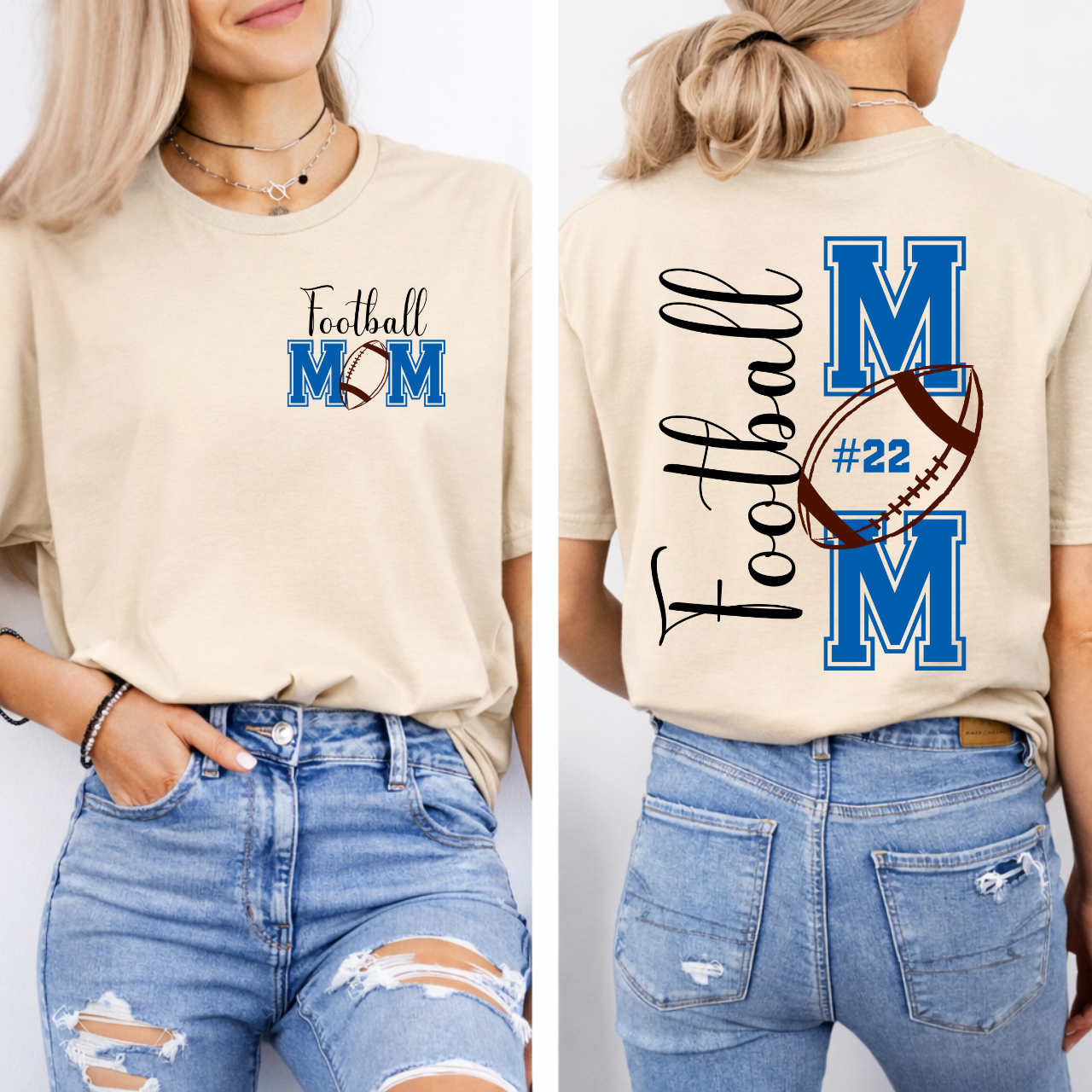 West Liberty Comets Personalized Football Mom Tee