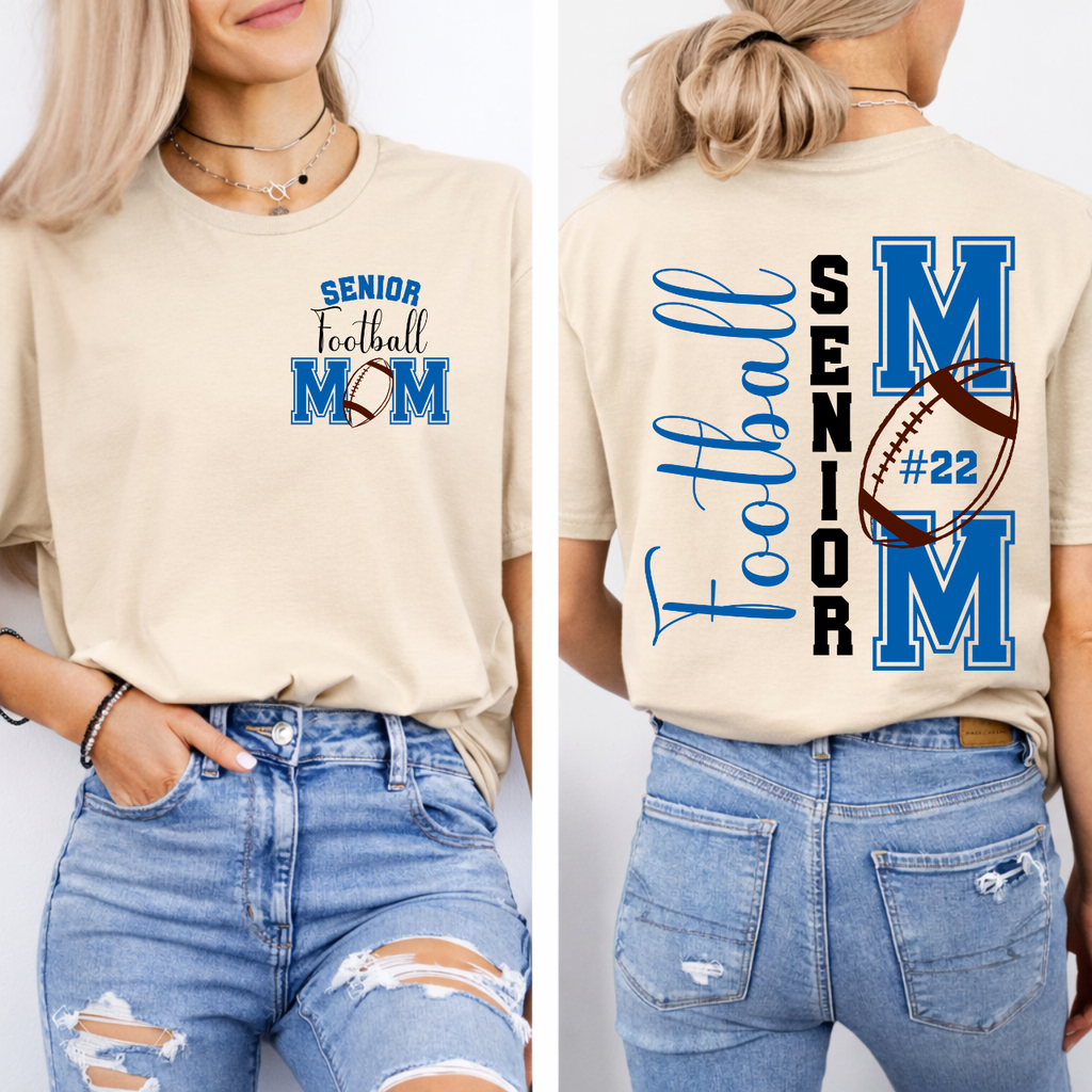 West Liberty Comets Personalized Senior Football Mom Tee