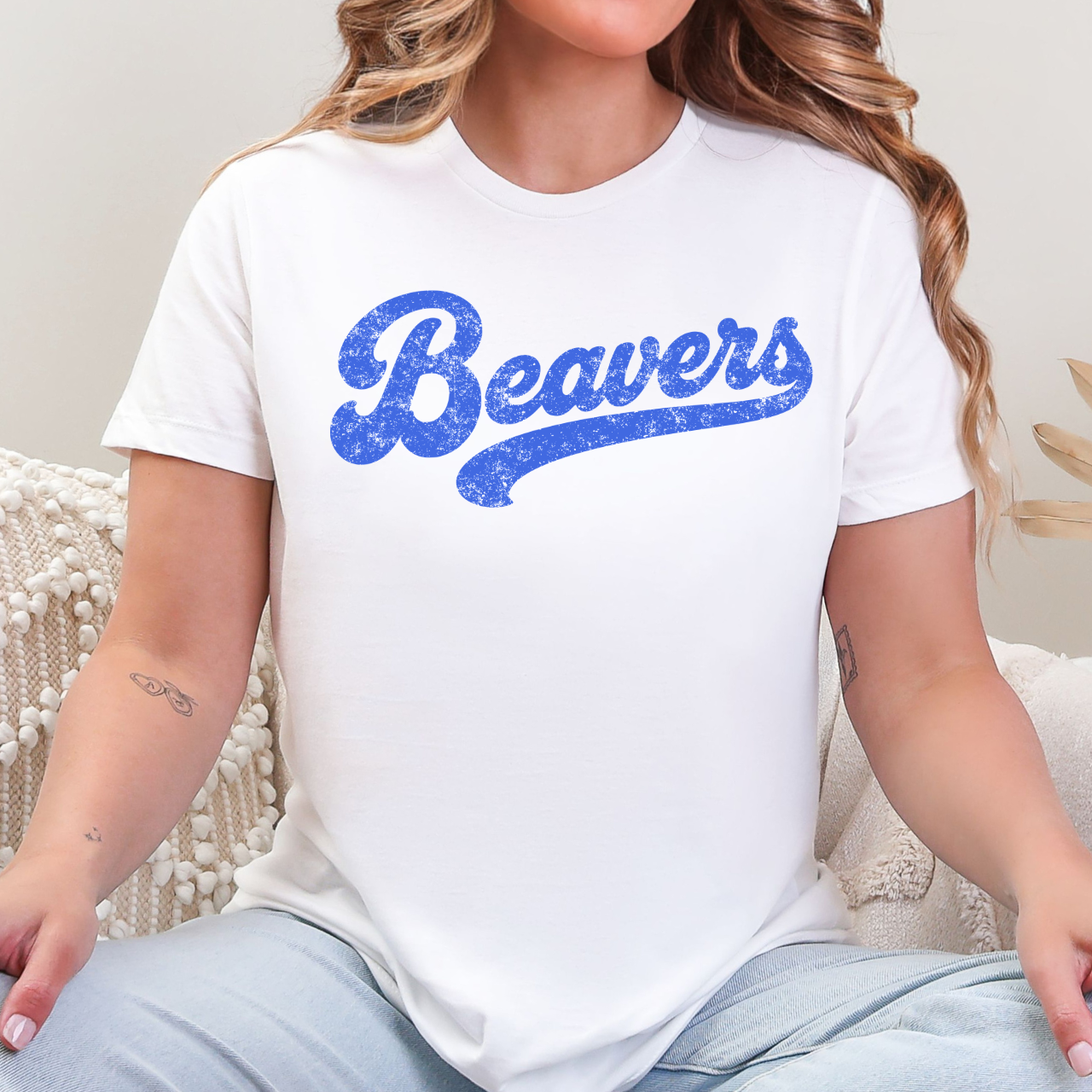 Wilton Beavers Distressed Classic Tee
