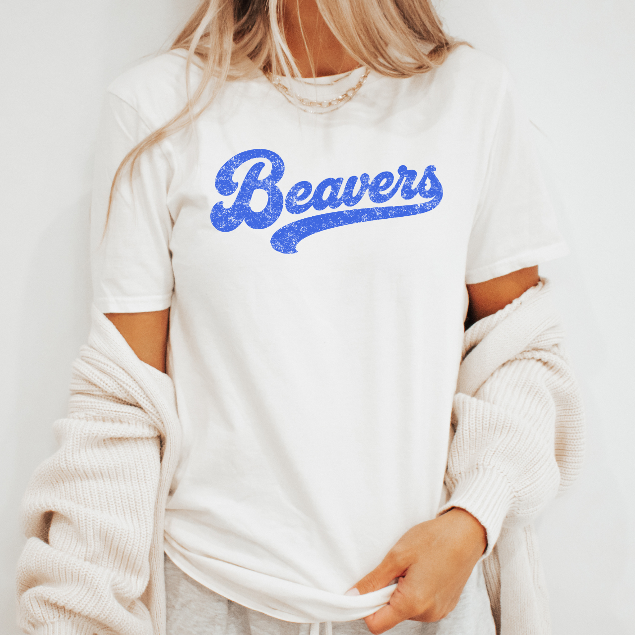Wilton Beavers Distressed Classic Tee
