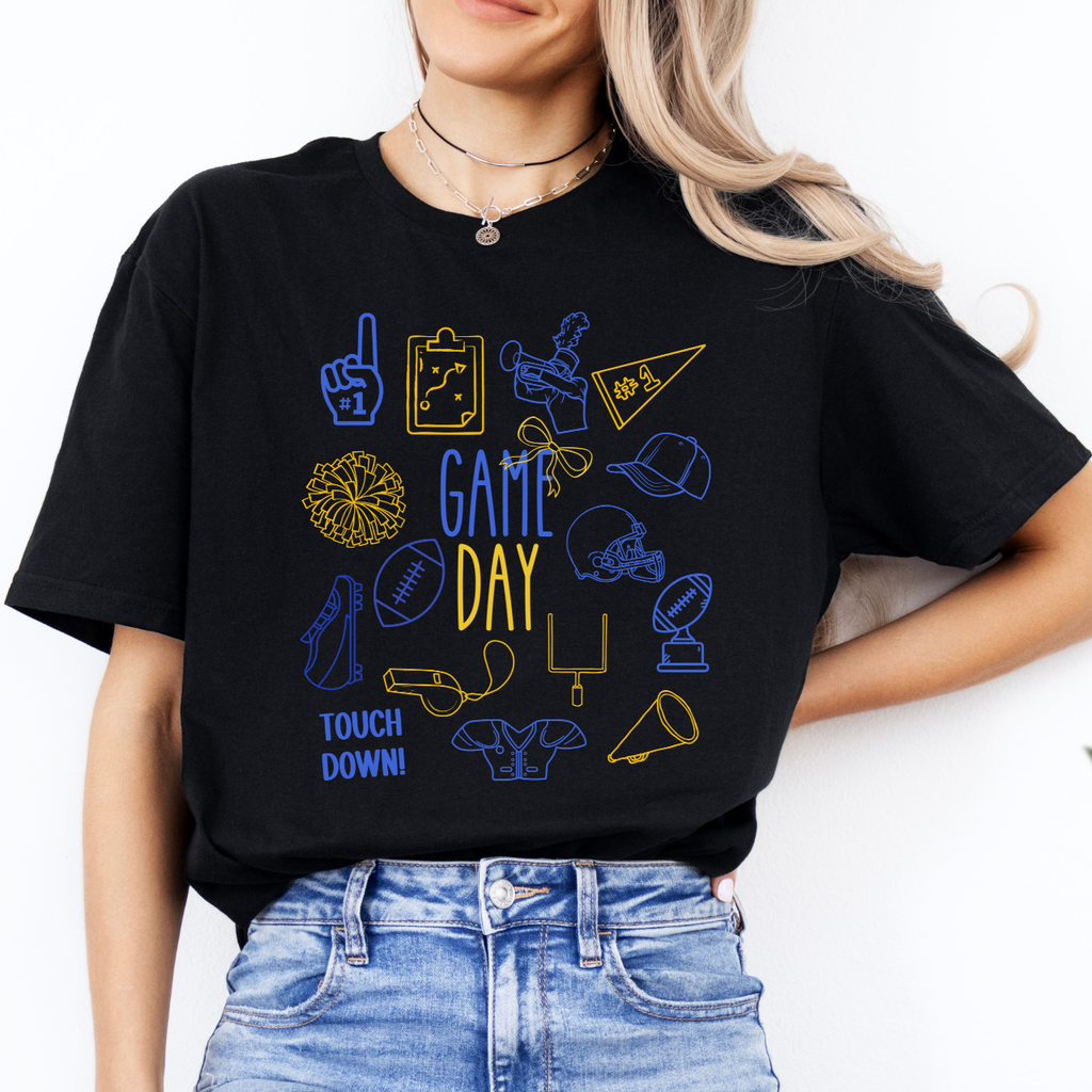 Wilton Beavers Football Game Day Doodle Tee