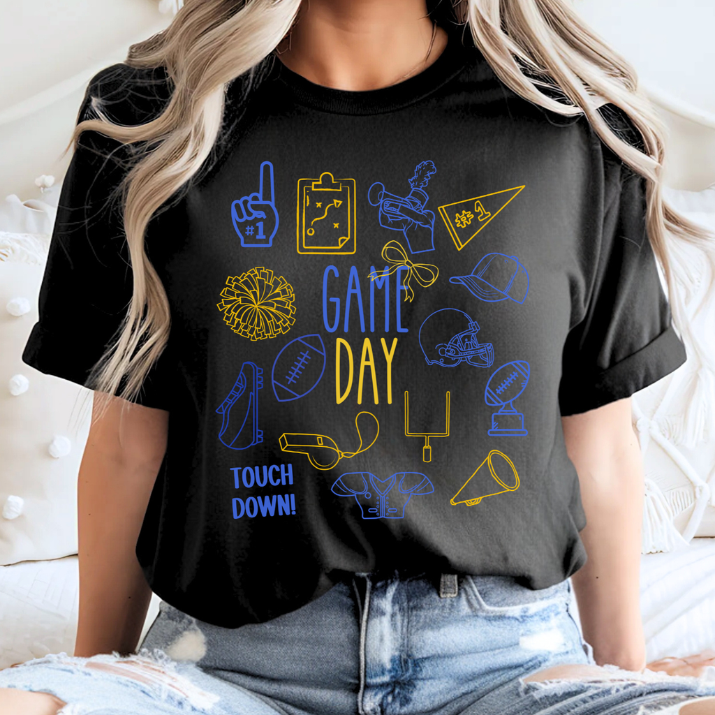 Wilton Beavers Football Game Day Doodle Tee