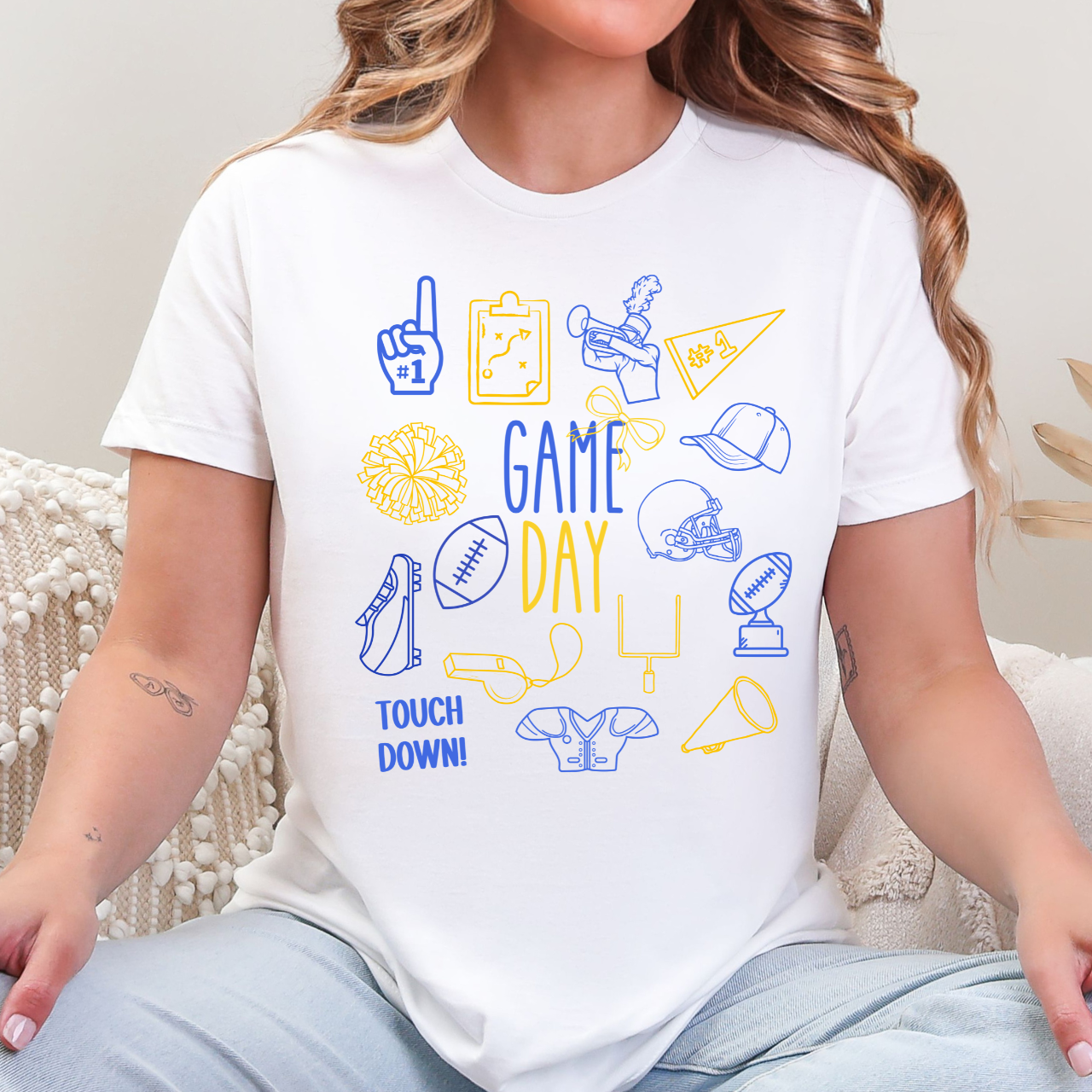 Wilton Beavers Football Game Day Doodle Tee