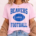 Wilton Beavers Football Tee (Blue)