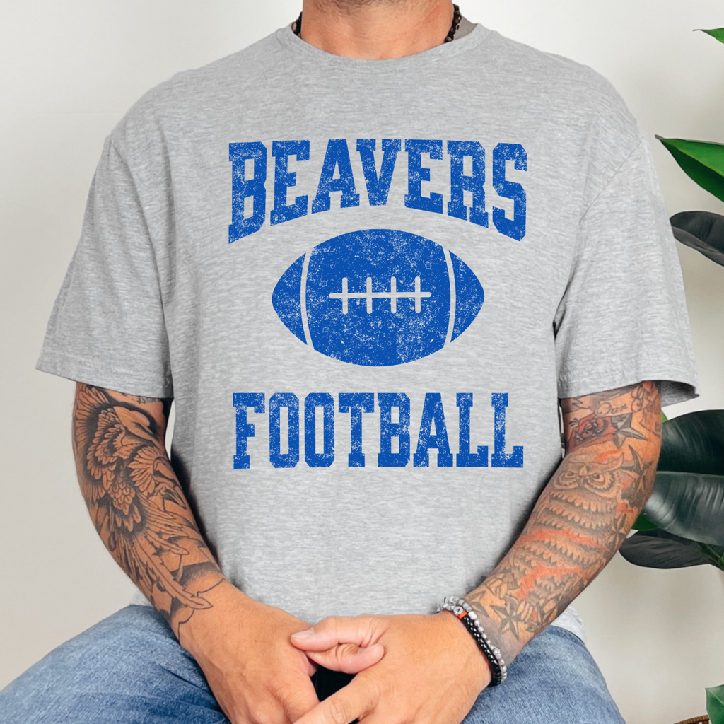 Wilton Beavers Football Tee (Blue)