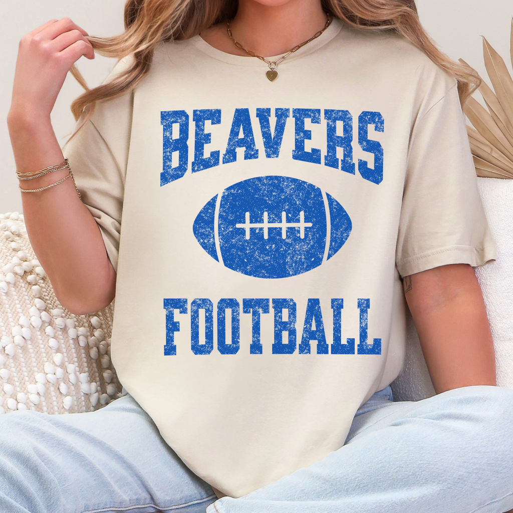 Wilton Beavers Football Tee (Blue)