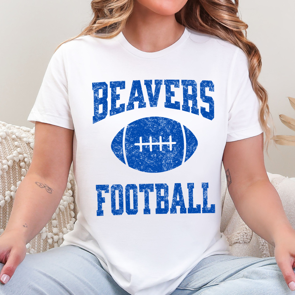 Wilton Beavers Football Tee (Blue)