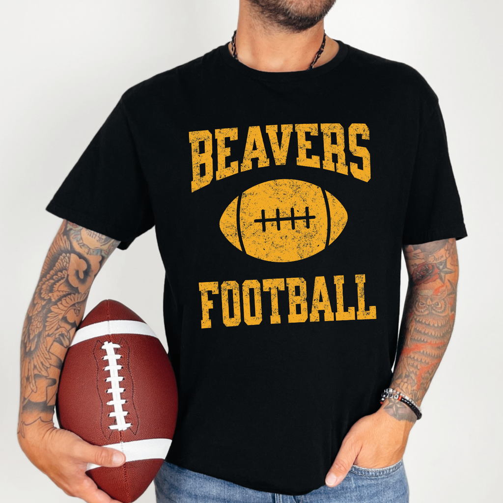Wilton Beavers Football Tee (Gold)