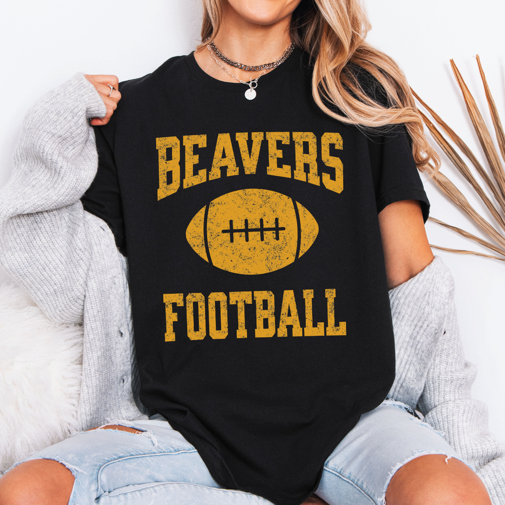Wilton Beavers Football Tee (Gold)