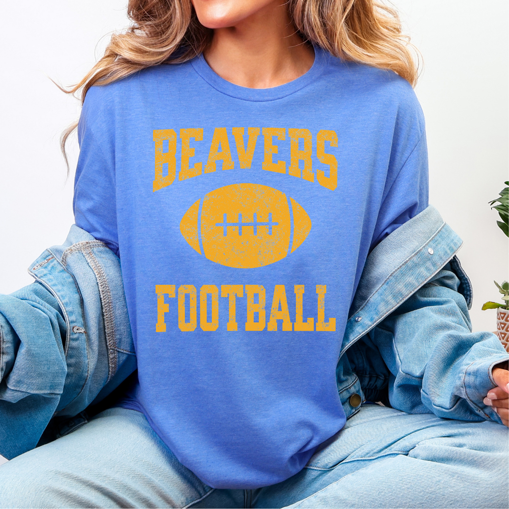Wilton Beavers Football Tee (Gold)
