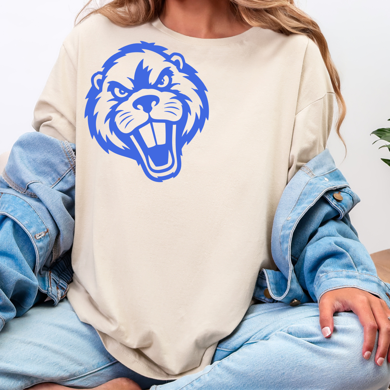 Wilton Beavers Mascot Face Tee