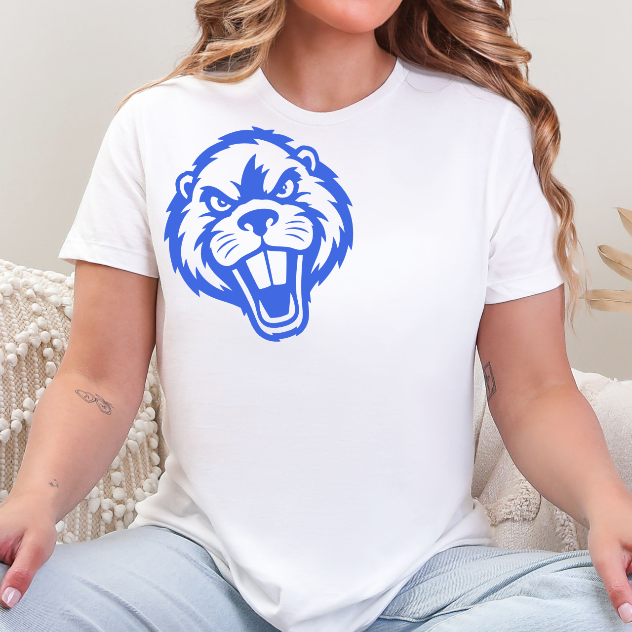Wilton Beavers Mascot Face Tee