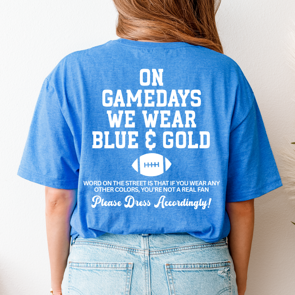 Wilton Beavers On Game Days We Wear Blue and Gold Tee