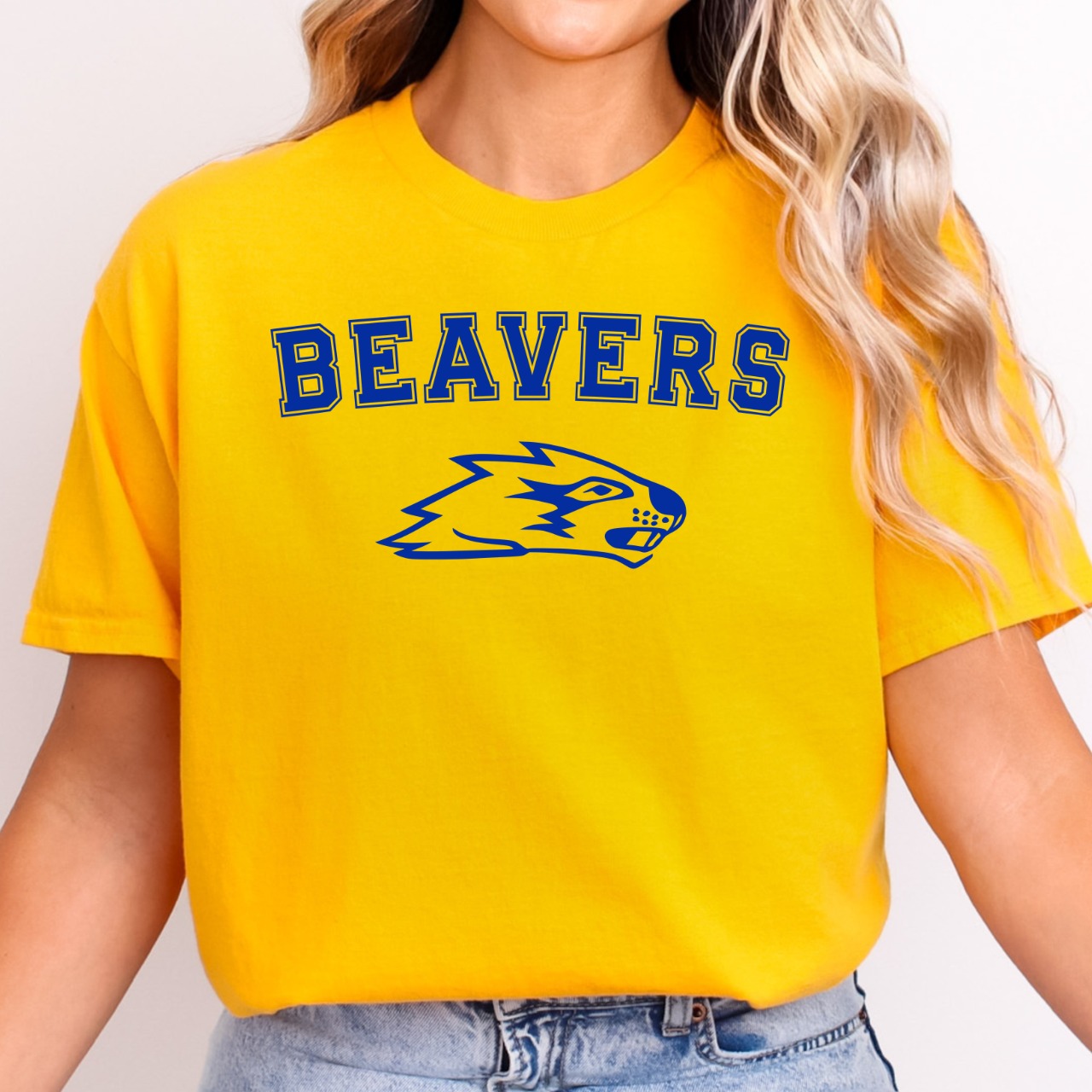 Wilton Beavers Outline Mascot Tee