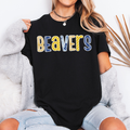 Wilton Beavers Pattern Letter Graphic Tee