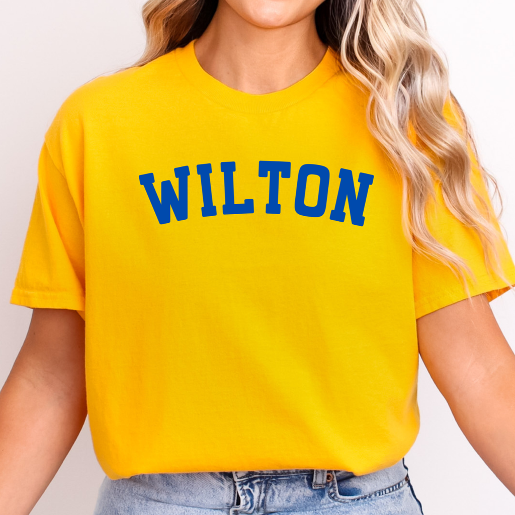 Wilton Varsity Arch Graphic Tee (Blue)