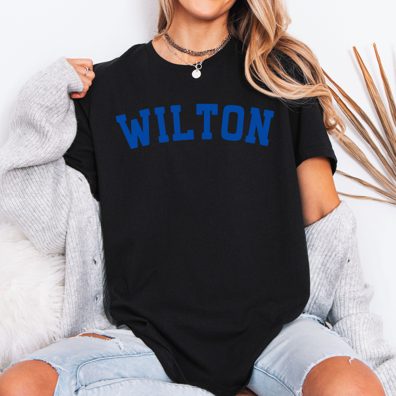 Wilton Varsity Arch Graphic Tee (Blue)