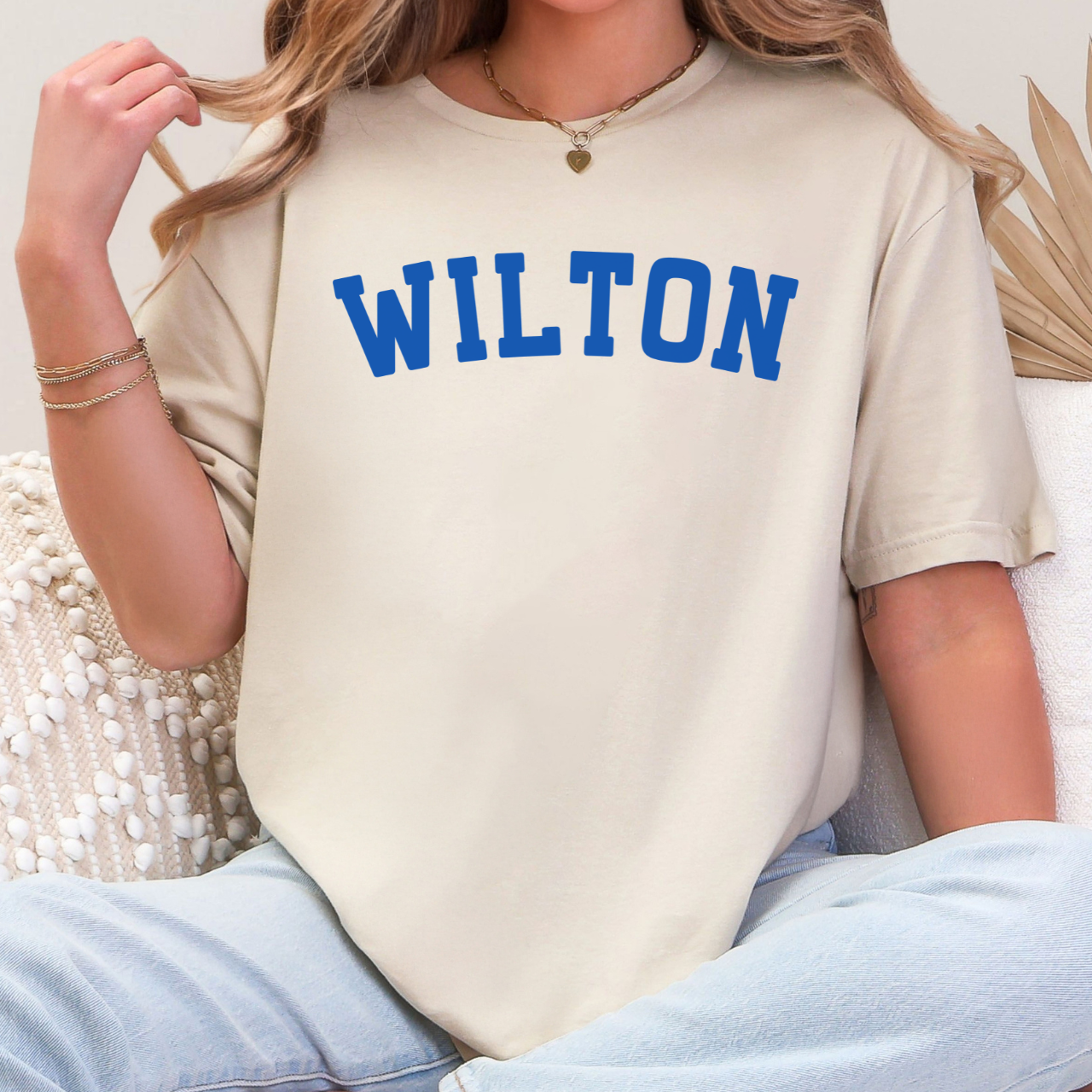 Wilton Varsity Arch Graphic Tee (Blue)