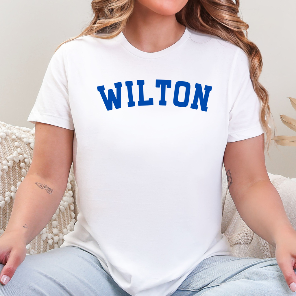 Wilton Varsity Arch Graphic Tee (Blue)