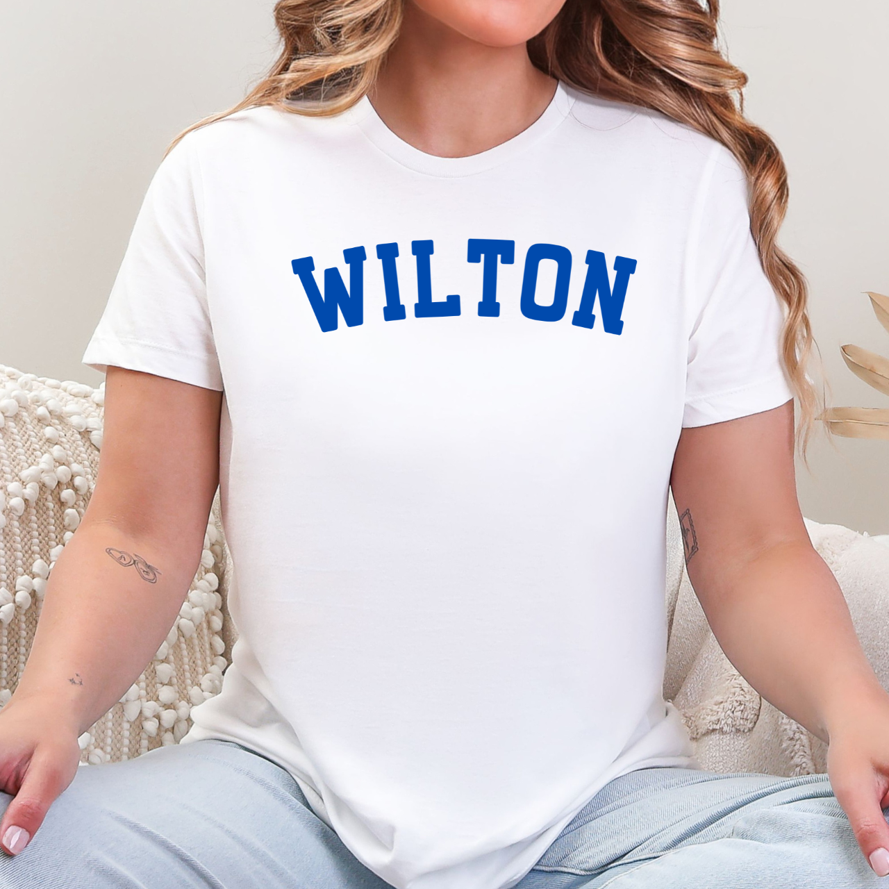 Wilton Varsity Arch Graphic Tee (Blue)