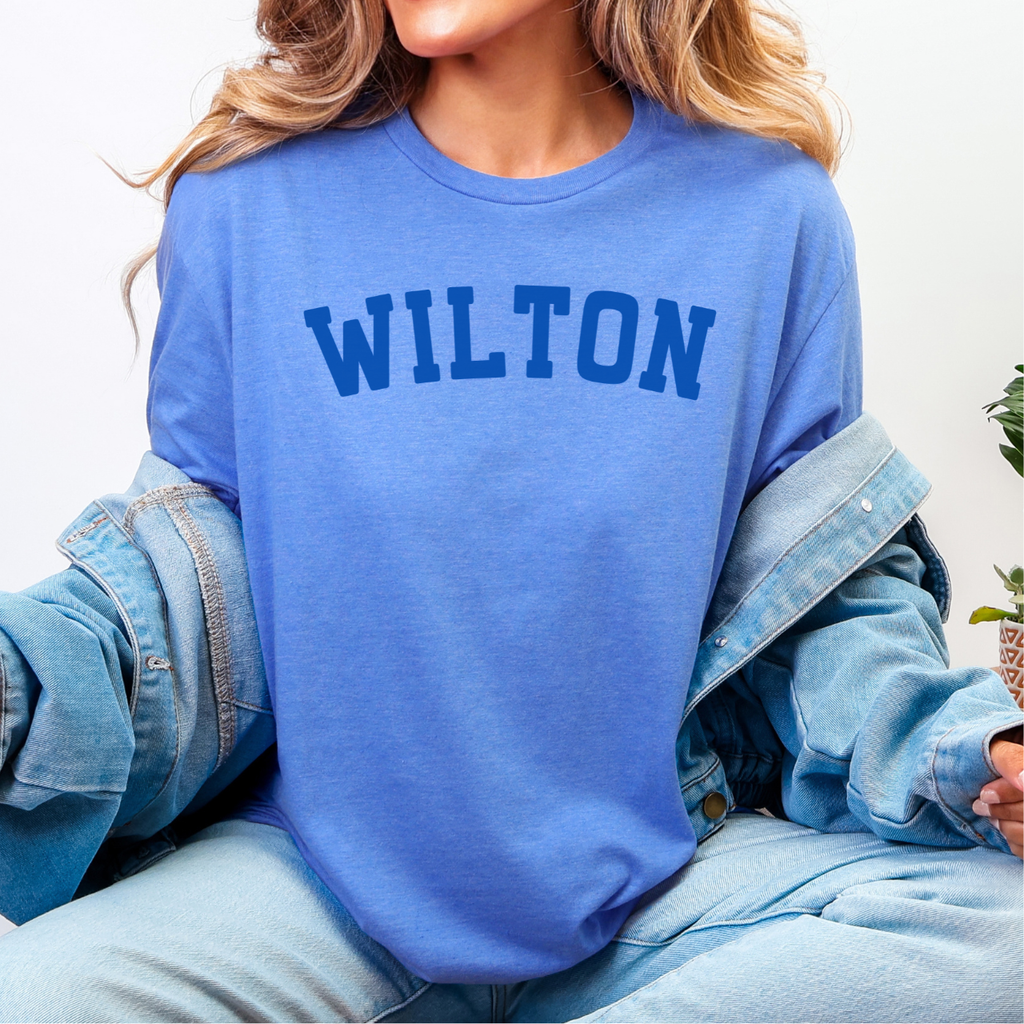 Wilton Varsity Arch Graphic Tee (Blue)